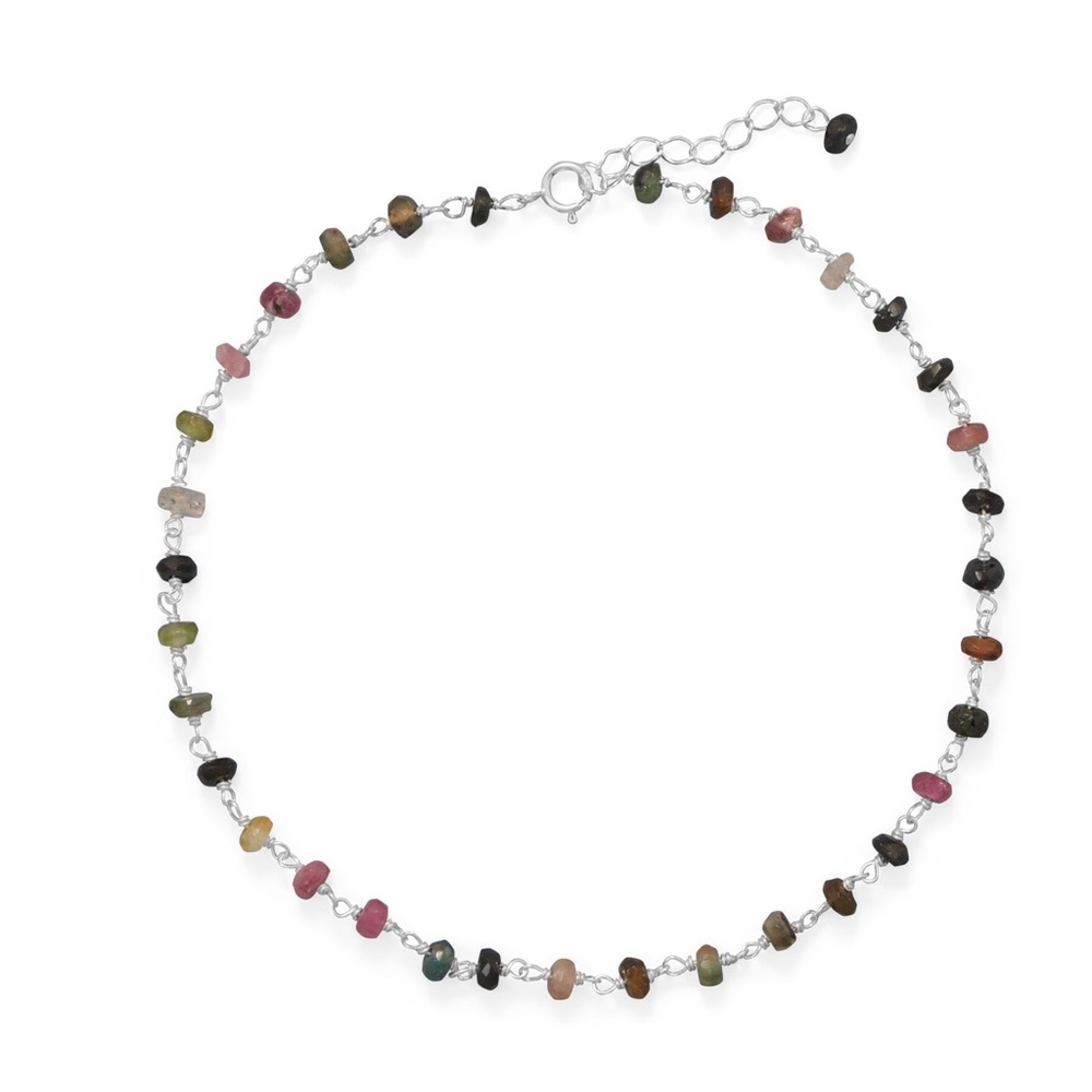 ✨Colorful! Multi-Color Tourmaline Anklet